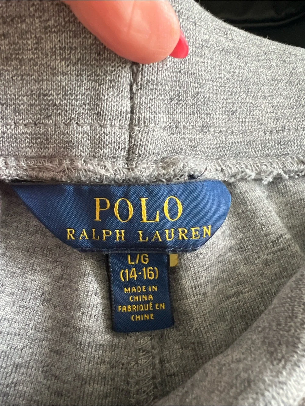 Ralph Lauren kids Grey Fleece Jogger Pants Size XL 0173